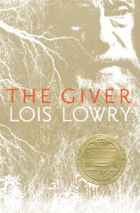 The giver front cover and book